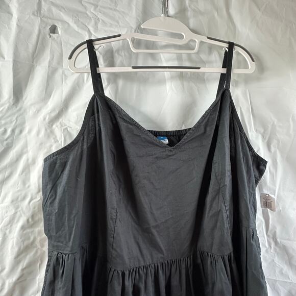 OLD NAVY Womans Size 3X Black MAXI DRESS Sundress Spaghetti Strap Boho Lagenlook - Picture 6 of 9